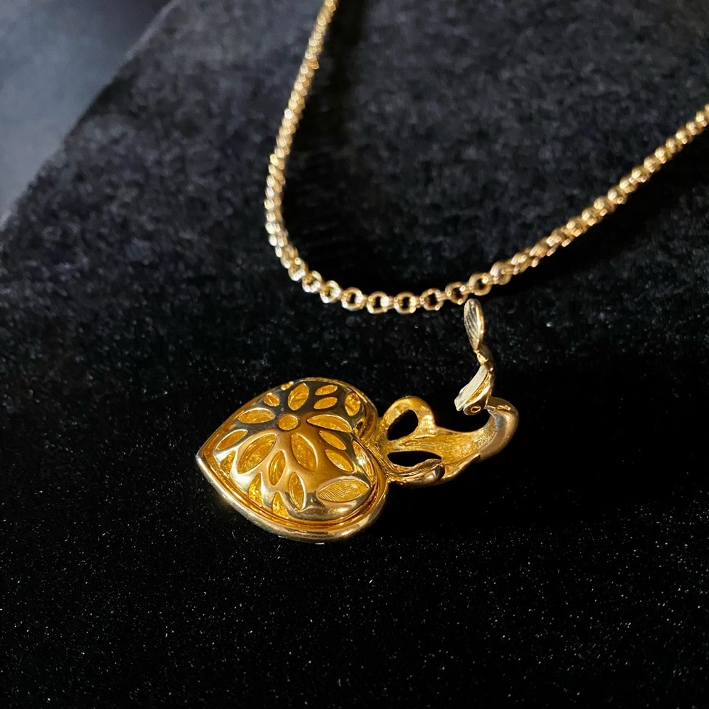 Vintage Nolan Miller Heart Pendant Necklace - Picture 9 of 17